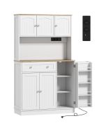 Armário de cozinha 100x40x173 cm mdf color blanco Homcom, casa - cozinha