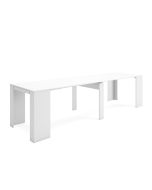 Mesa consola extensível, 58/302x90x77cm, branco