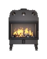 Lareira de inserção a lenha preto - energy 80x50 (17,0 kw) eco