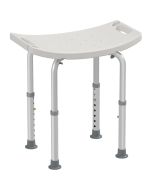 Banco de duche 50x36x39,5-56,5 cm alumínio e hdpe bicolor Homcom