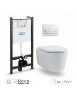 Pack roca active cisterna e botão branco new wc lia tornado azulbath