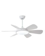 Ventoinha de teto com luz LED silenciosa clip branco com controle ø106