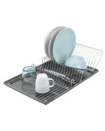 Metaltex 325426039 escorredor wingtex com bandeja coletora de água, prata