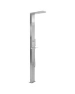 vidaXL chuveiro externo quadrado de aço inoxidável