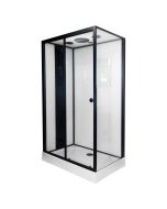 Ondee - cabina de duche de hidromassagem nogea - preto mate - 120x80cm