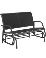 Columpio oscilante de 2 plazas e 300 kg 121x72x86,5 cm preto