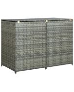Abri de lixo duplo resina trançada 148 x 77 x 111cm antracite 02_0022381