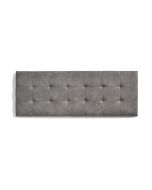 Cabeceira de cama 140 capitone cuadros tela antimanchas 152x57x5cm gris