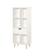 Estante 50x29.5x120 cm color blanco Homcom, casa - móveis de armazenamento