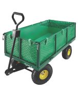 Carrinho de transporte com paneles laterales dobráveis e 550 kg verde