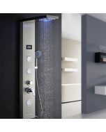 Coluna de duche de hidromassagem em aço inoxidável painel de duche de 5 fun