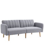 Sofá cama 2 lugare 173x75x73cm poliéster, espuma e madeira color gris