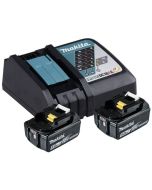 Pack de energia 2 baterias 5ah li-ion - carregador 18v