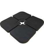 Base para guarda-sol 4 placas ponderadas até 3 x 3 - 52l - preto