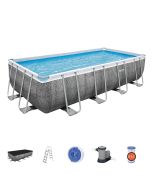 Piscina desmontável tubular Bestway power steel ratã 549x274x122 cm co