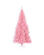 Árvore de natal artificial com suporte 180 cm PVC rosa pt7331
