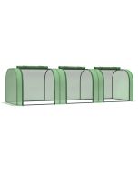 Estufa 295x100x80 cm aço e pe color verde Outsunny