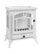 Lareira de bioetanol 45x28x54 cm aço, aço inoxidável color blanco Homcom