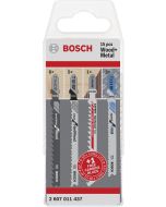 Conjunto de lâminas para serra tico-tico 14+1 para madeira e metal Bosch