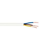 H05VV-F 2x1,5mm rolo de cabo branco 25m