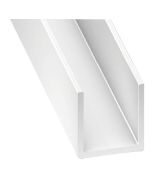 PERFIL EM U DE PVC BRANCO 260 X 1,2 X 1 CM