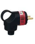 Ficha borracha com anilha Legrand preta