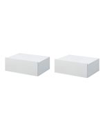 Mesa de cabeceira 40x30x15cm color blanco Homcom, casa - quarto