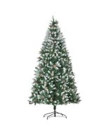 Árvore de natal 105x105x210 cm PVC, aço color verde Homcom, casa - natal