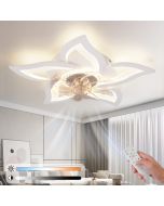 Nettlife ventilador de teto com luz LED integrado branco 62x62