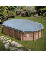 Cobertura de inverno de 580 g/m2 para piscinas de madeira - évora, anise,