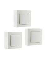 PACK 3 INTERRUPTORES COMUTADORES SALIENTES BRANCOS