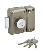 Yale yv25bt-40 botão de 5 pinos e fechadura de cilindro - 4 chaves - bege