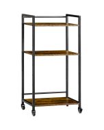Estante multifuncional com roda 50x35x100.5 cm color marrón Homcom