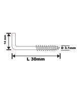 Pack 10 escápulas roscadas brancas Diall 30 x 14 mm