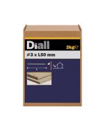 Prego de cabeça larga 3 x 50 mm Diall 2 kg