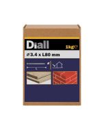 Prego para alvenaria 3,4 x 80 mm Diall 1 kg
