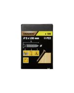 100 parafusos para madeira pozidriv premium 5 x 50 mm Turbodrive