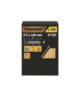 100 parafusos para madeira TX premium 5 x 60 mm Turbodrive