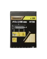 100 PARAFUSOS DE AÇO PREMIUM PARA MADEIRA 6x100 MM