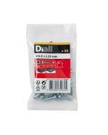 25 parafusos autoperfurantes de aço 4,8 x 19 mm Diall
