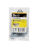20 parafusos para madeira pozidriv 4 x 25 mm Diall