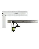 Kit de esquadro combinado 2 peças 300-250 mm magnusson