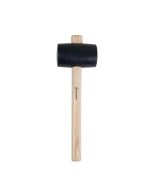 Macete de borracha preta de 16 oz com pega em madeira magnusson