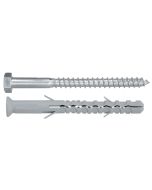 PACK 6 BUCHAS LONGAS COM PARAFUSOS HEXAGONAIS DIALL 10 X 100 mm