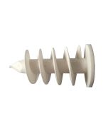 Pack de 4 buchas de polipropileno brancas de 50 x Ø 25 mm.