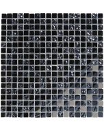 Malha de mosaico milaino preto e cinzento 30 x 30 cm