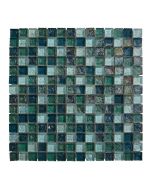 Malha de mosaico bressia azul e verde 30,6 x 30,6 cm