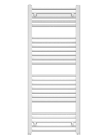 Radiador toalheiro branco 122x45cm / 519w(dt=50k) / casa de banho até 8 m2