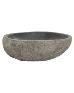 Lavatório de pedra do rio oval (29-38)x(24-31) cm