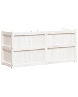 Vaso/floreira de jardim 150x50x70 cm pinho maciço branco